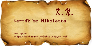 Kertész Nikoletta névjegykártya