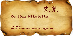 Kertész Nikoletta névjegykártya
