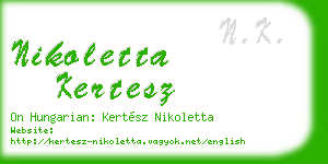 nikoletta kertesz business card